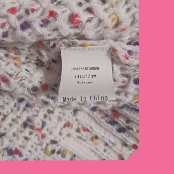 JustFashionNow Womens Confetti pattern Knit Sweater size Large - Picture 6 of 10